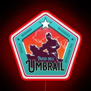 Passo Dell Umbrail Italy Switzerland Retro Motorcycle Led Led RGB Neon Sign