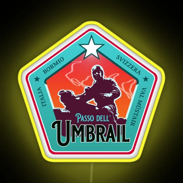 Passo Dell Umbrail Italy Switzerland Retro RGB Neon Sign