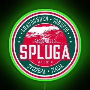 Passo Dello Spluga Italy Switzerland Led Led RGB Neon Sign
