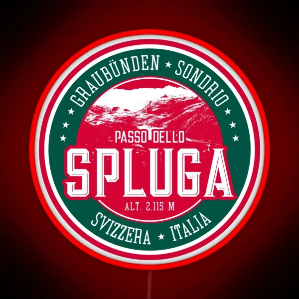 Passo Dello Spluga Italy Switzerland Led Led RGB Neon Sign