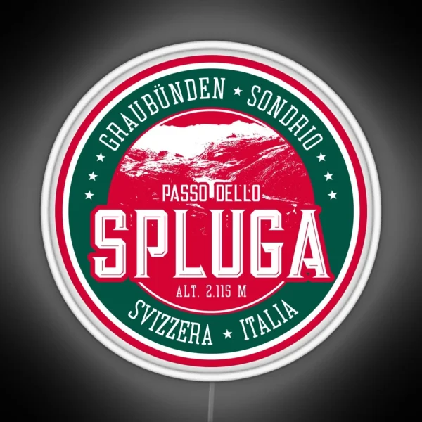 Passo Dello Spluga Italy Switzerland Led Led RGB Neon Sign