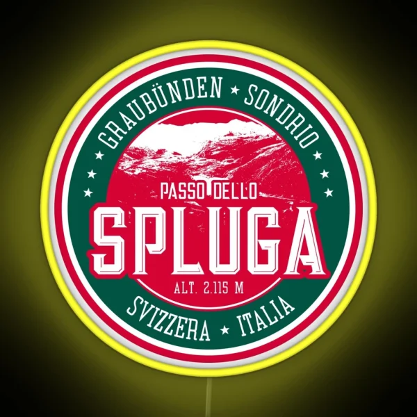 Passo Dello Spluga Italy Switzerland Led Led RGB Neon Sign