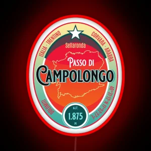 Passo Di Campolongo Dolomites Italy Motorcycle Touring Led Led RGB Neon Sign