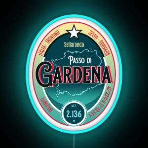 Passo Di Gardena Dolomites Italy Motorcycle Touring Led Led RGB Neon Sign