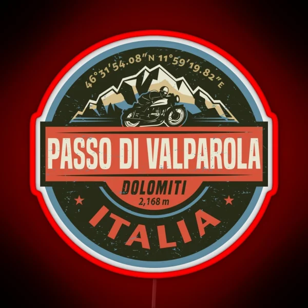 Passo Di Valparola Valparola Pass RGB Neon Sign
