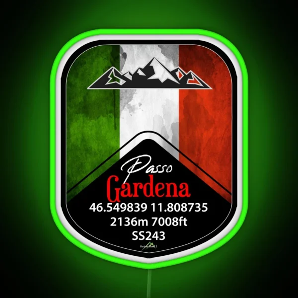 Passo Gardena Dolomites Italy Led And Led RGB Neon Sign