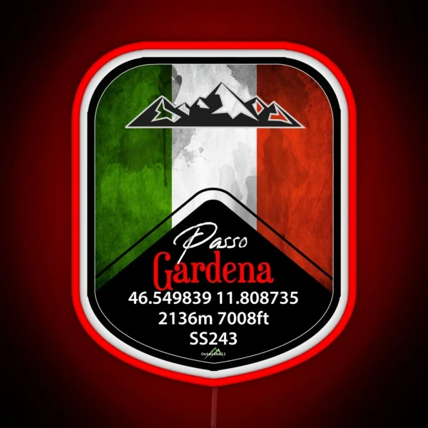 Passo Gardena Dolomites Italy Led And Led RGB Neon Sign