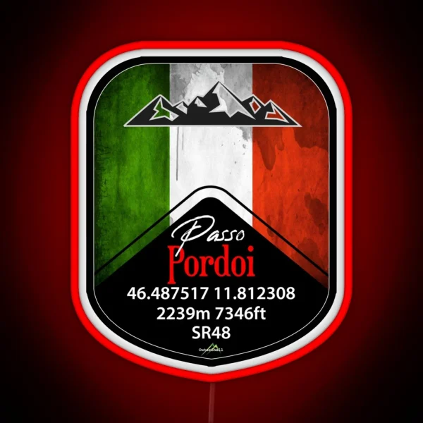 Passo Pordoi Dolomites Italy Led And Led RGB Neon Sign