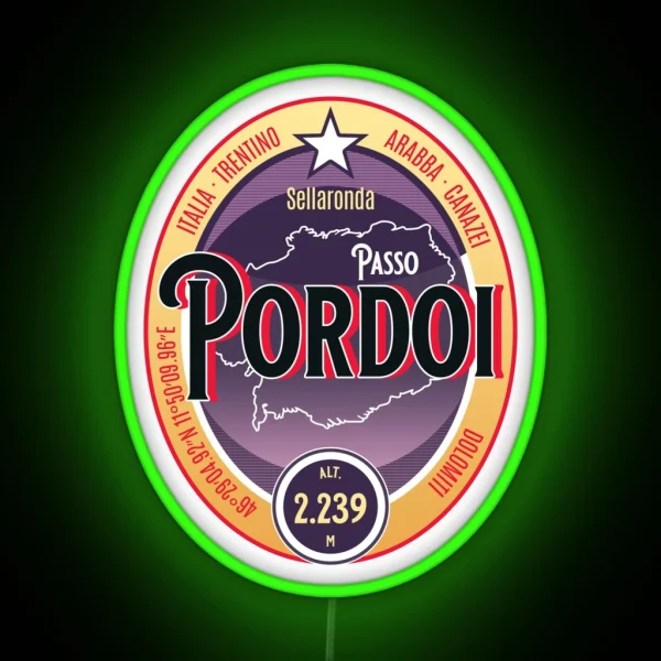 Passo Pordoi Italy Led Led RGB Neon Sign