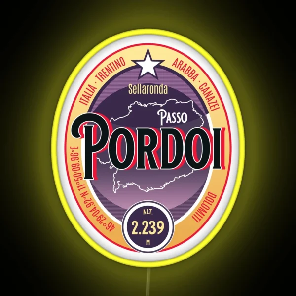 Passo Pordoi Italy Led Led RGB Neon Sign