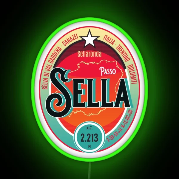Passo Sella Dolomites Italy Touring Led Led RGB Neon Sign