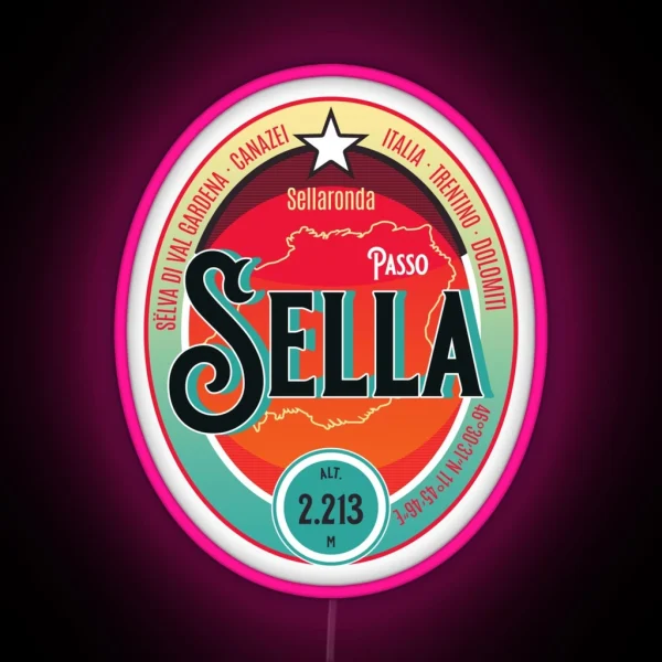 Passo Sella Dolomites Italy Touring Led Led RGB Neon Sign