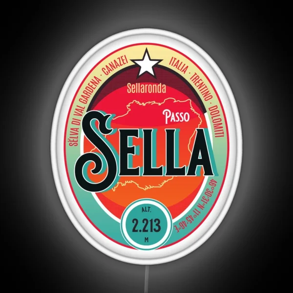Passo Sella Dolomites Italy Touring Led Led RGB Neon Sign