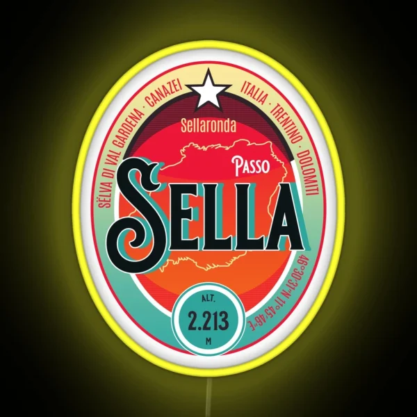 Passo Sella Dolomites Italy Touring Led Led RGB Neon Sign
