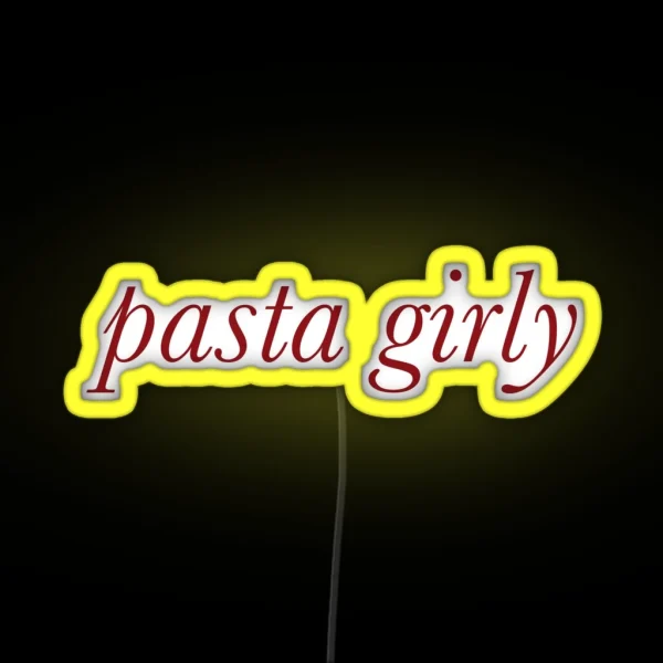 Pasta Girly Red Script RGB Neon Sign