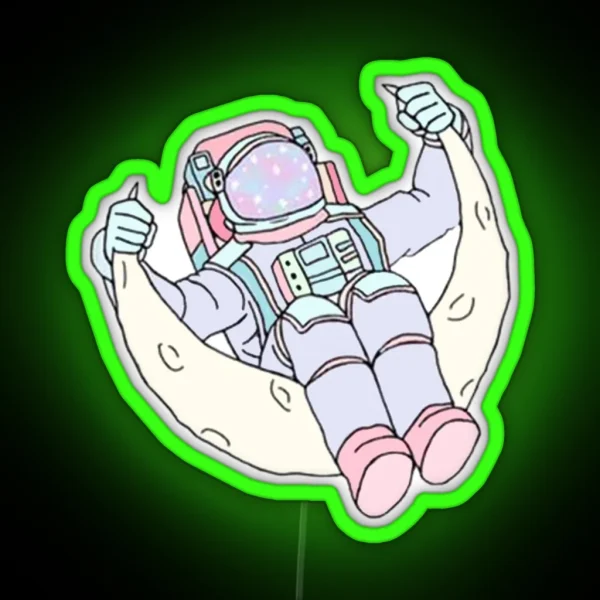 Pastel Astronaut RGB Neon Sign