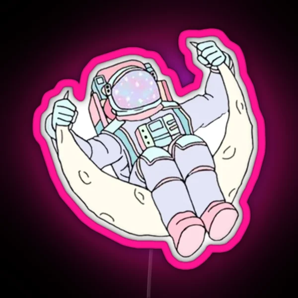 Pastel Astronaut RGB Neon Sign