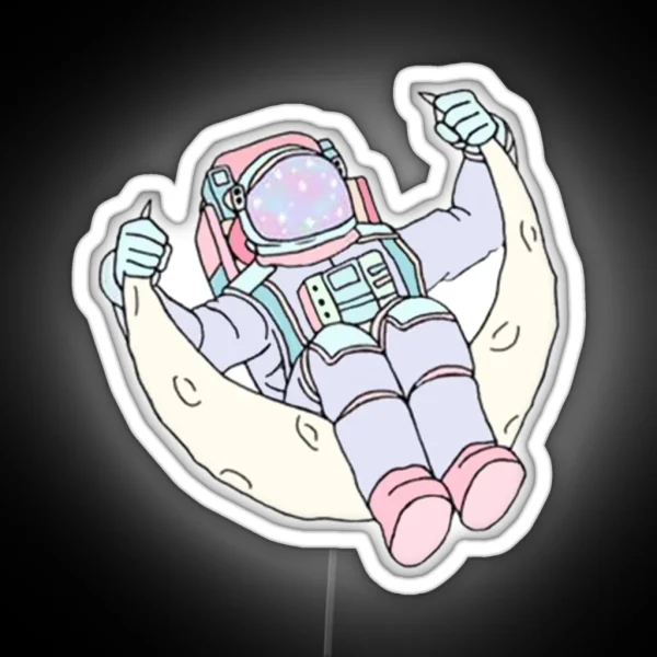 Pastel Astronaut RGB Neon Sign