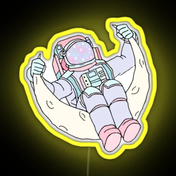 Pastel Astronaut RGB Neon Sign