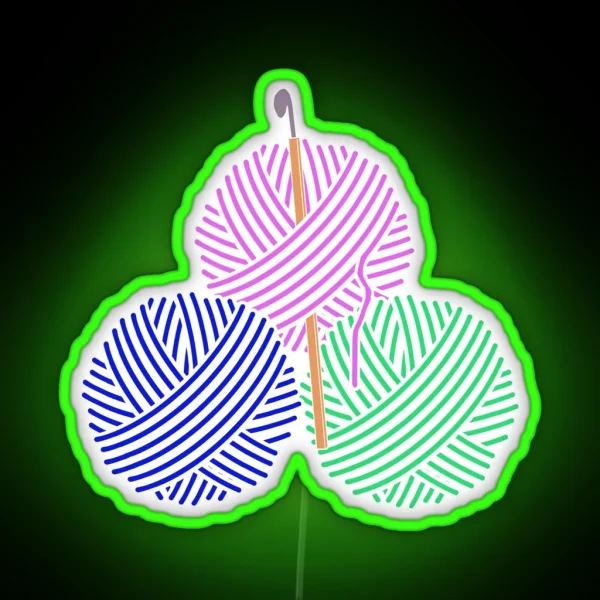 Pastel Crochet Wool RGB Neon Sign
