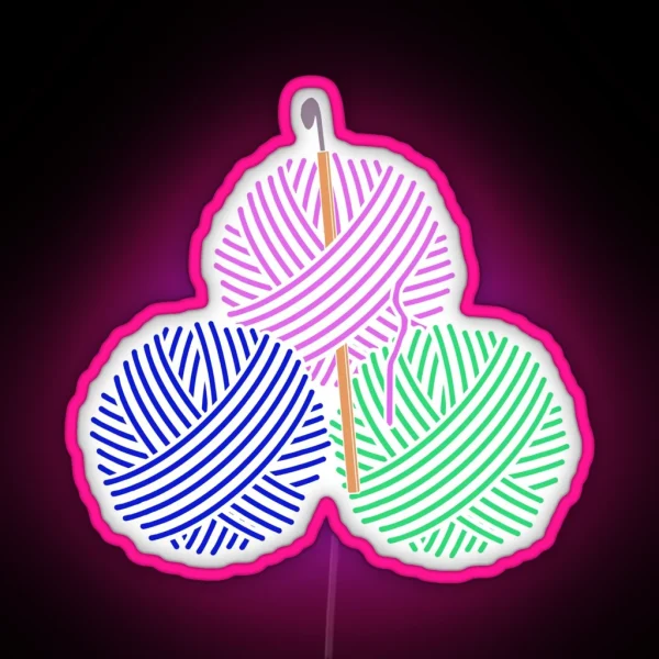 Pastel Crochet Wool RGB Neon Sign