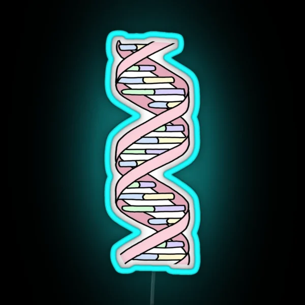 Pastel Dna Strand RGB Neon Sign