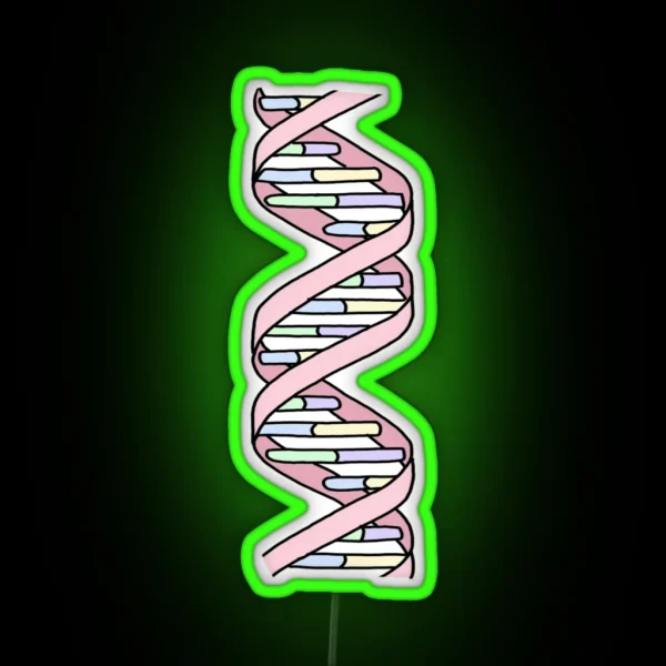 Pastel Dna Strand RGB Neon Sign