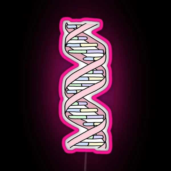 Pastel Dna Strand RGB Neon Sign