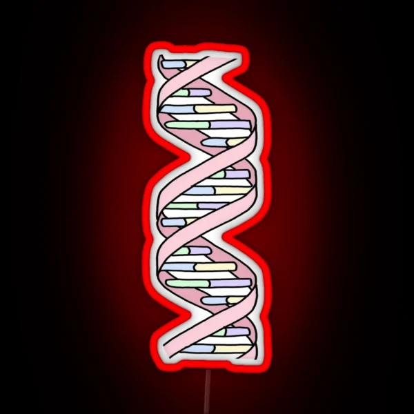Pastel Dna Strand RGB Neon Sign