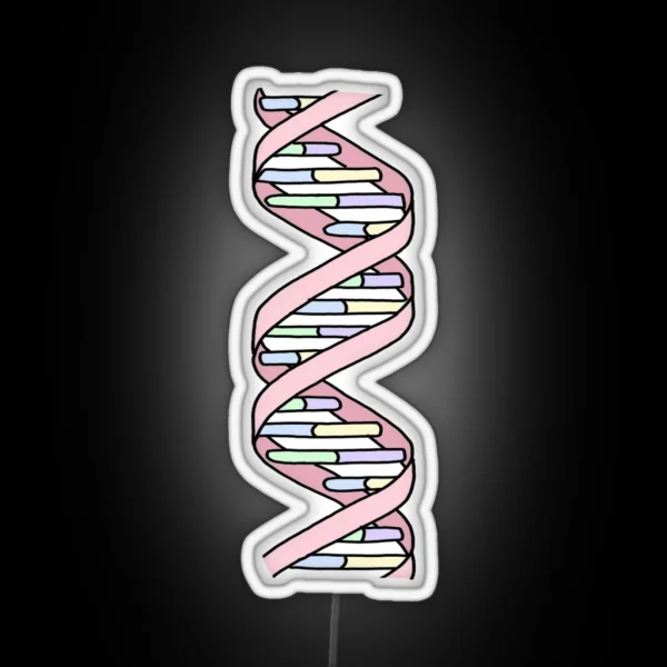 Pastel Dna Strand RGB Neon Sign