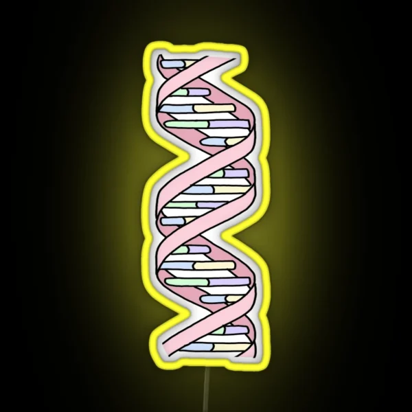 Pastel Dna Strand RGB Neon Sign