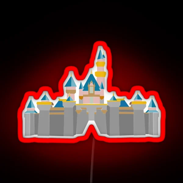 Pastel Geometric Castle RGB Neon Sign