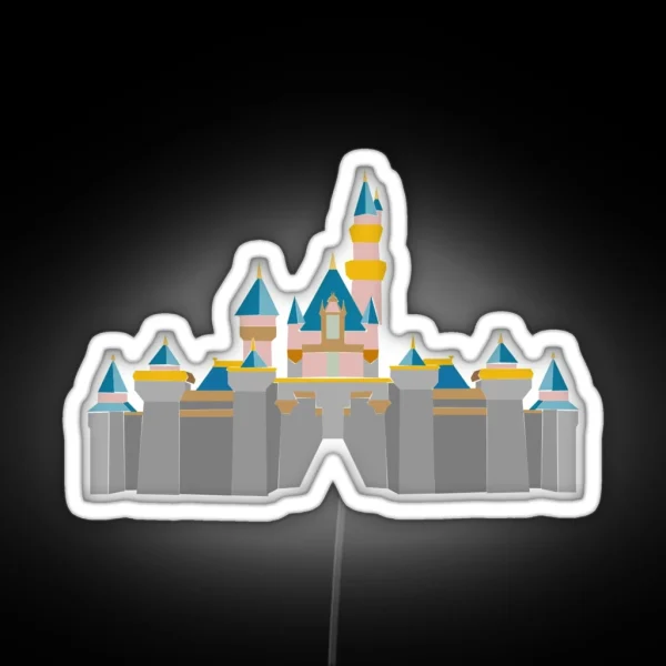 Pastel Geometric Castle RGB Neon Sign