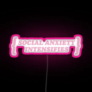 Pastel Goth Social Anxiety Intensifies Kawaii RGB Neon Sign