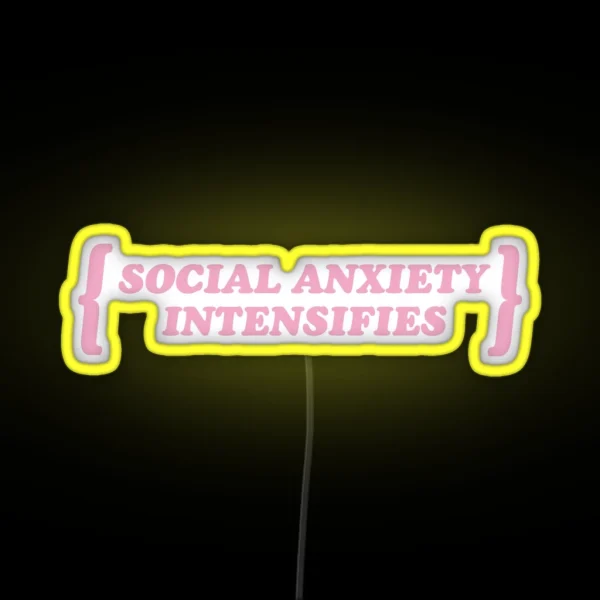 Pastel Goth Social Anxiety Intensifies Kawaii RGB Neon Sign