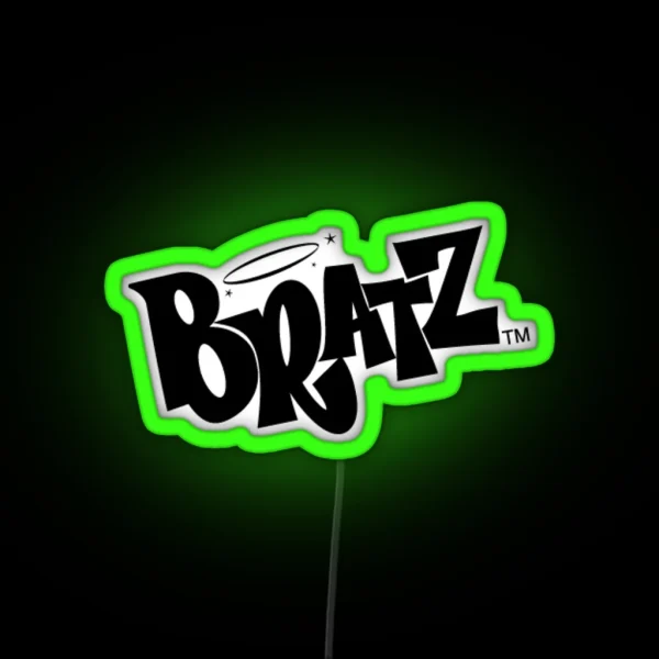 Pastel Purple Bratz Pattern RGB Neon Sign