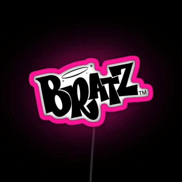 Pastel Purple Bratz Pattern RGB Neon Sign