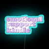 Pastel Purple Emotional Support Kindle Quote led RGB Neon Wall Decoration.