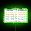 Soft pastel glow recovery inspiration neon art wall decor.