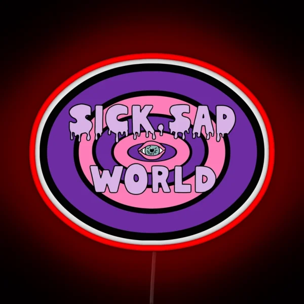 Pastel Sad World RGB Neon Sign