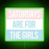 Pastel pink and blue neon RGB lighted wall decoration statement piece