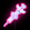 Pastel Color Changing LED Canvas Sign with Rainbow Neon Accent Display