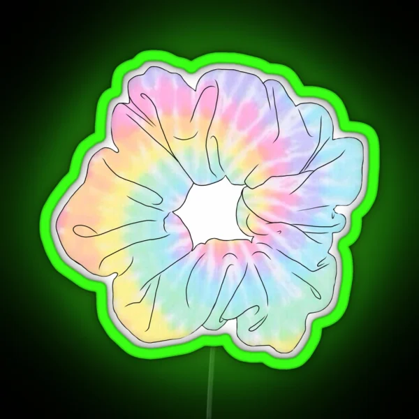 Pastel Tie Dye Scrunchie RGB Neon Sign
