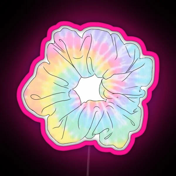 Pastel Tie Dye Scrunchie RGB Neon Sign