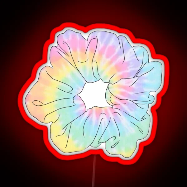 Pastel Tie Dye Scrunchie RGB Neon Sign