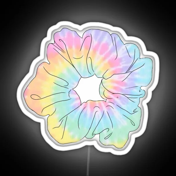 Pastel Tie Dye Scrunchie RGB Neon Sign