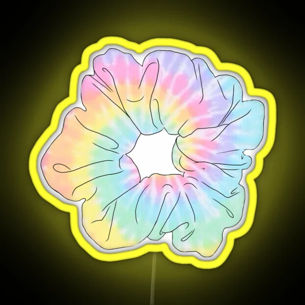 Pastel Tie Dye Scrunchie RGB Neon Sign