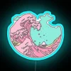 Pastel wave art decorative rgb neon sign for living spaces