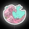 Soft pastel color wave design with vibrant RGB neon lighting