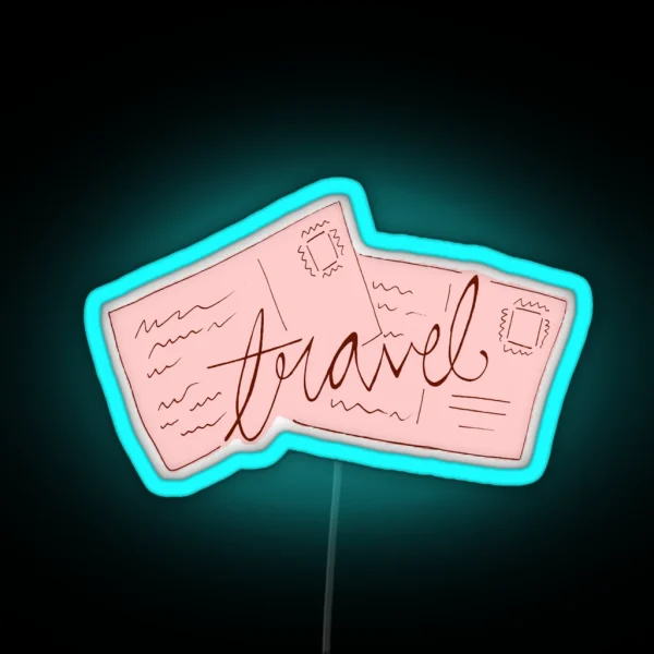 Pastel World Travels RGB Neon Sign